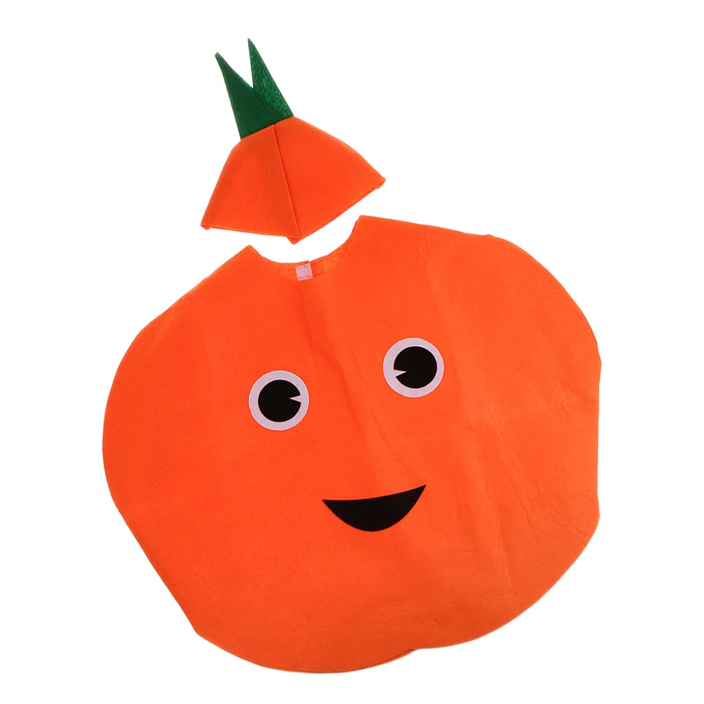 Kids Carrot Costume Non-woven Fabric Vegetable Outfit Party Fancy Dress-Dollar Bargains Online Shopping Australia