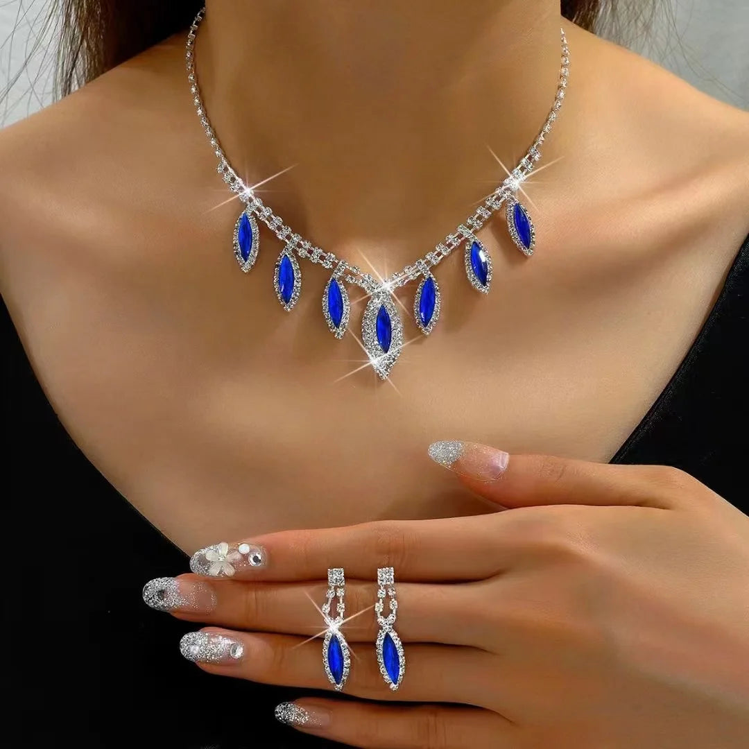 Sparkling Silver Color Crystal Collar Chain Choker Necklace Bridal Women Wedding Party Diamante Rhinestone Choker Jewelry Gifts-Dollar Bargains Online Shopping Australia