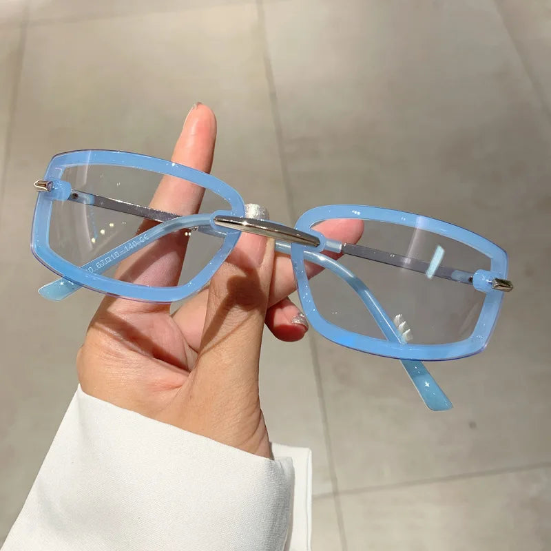 Y2K Square Sunglasses Women Vintage Fashion Sun Glasses For Men Trendy Punk Pink Candy Color Shades UV400-Dollar Bargains Online Shopping Australia