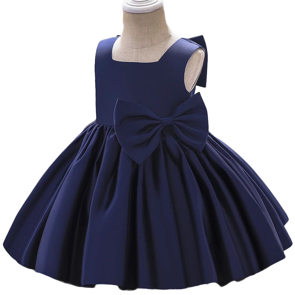 Flower Baby Girls Wedding Birthday Bownot Dresses Clothing Toddler Kids Princess Party Ball Gown Dress Costume-Dollar Bargains Online Shopping Australia
