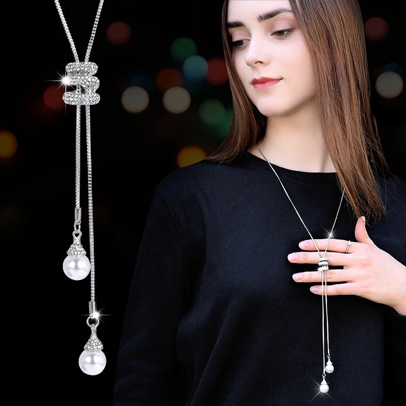 Long Necklaces Pendants Women Geometric Statement Maxi Fashion Crystal Jewelry-Dollar Bargains Online Shopping Australia