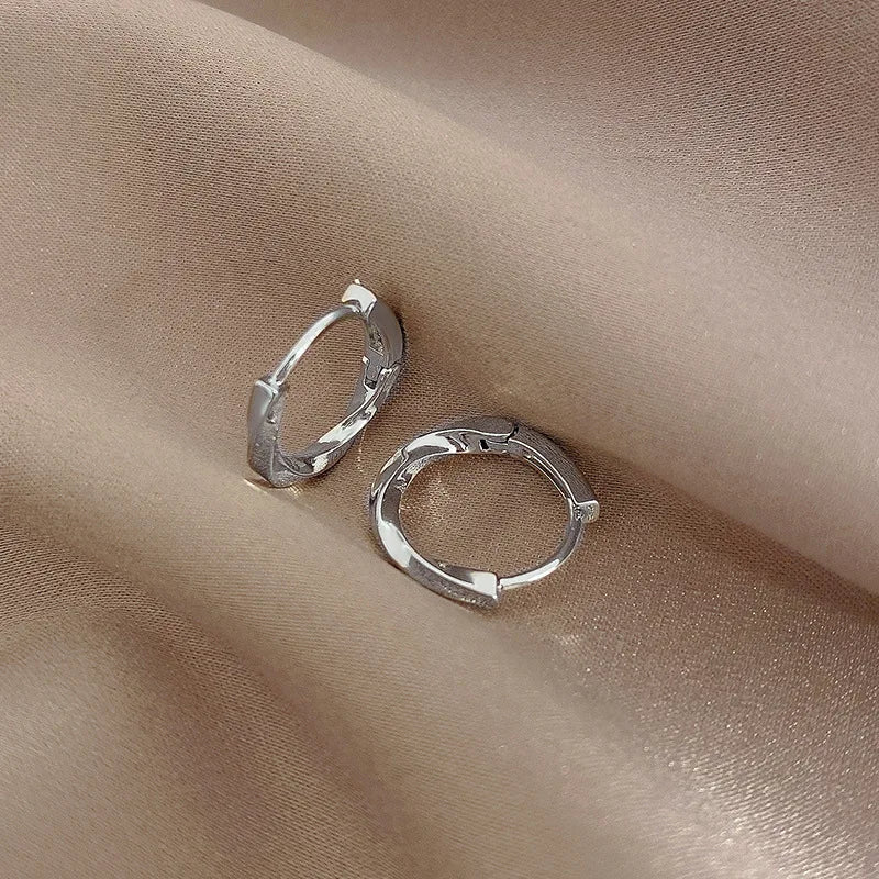 2PCS/Set Fashion Gold Color Hoop Earrings for Women Korean Design Crystal Pearl Dangle Earring Jewelry-Dollar Bargains Online Shopping Australia