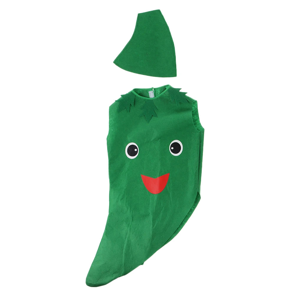 Kids Carrot Costume Non-woven Fabric Vegetable Outfit Party Fancy Dress-Dollar Bargains Online Shopping Australia