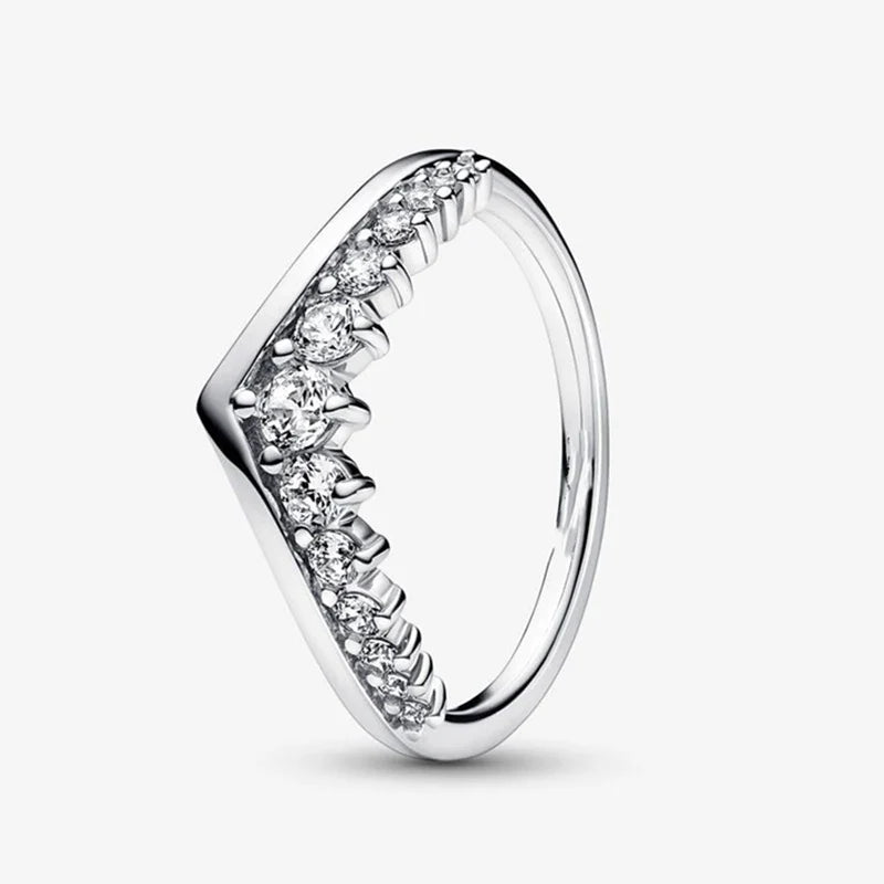 925 Silver Stackable Love Heart Crown Ring For Women Original Silver 925 Rings Brand Jewelry Gift