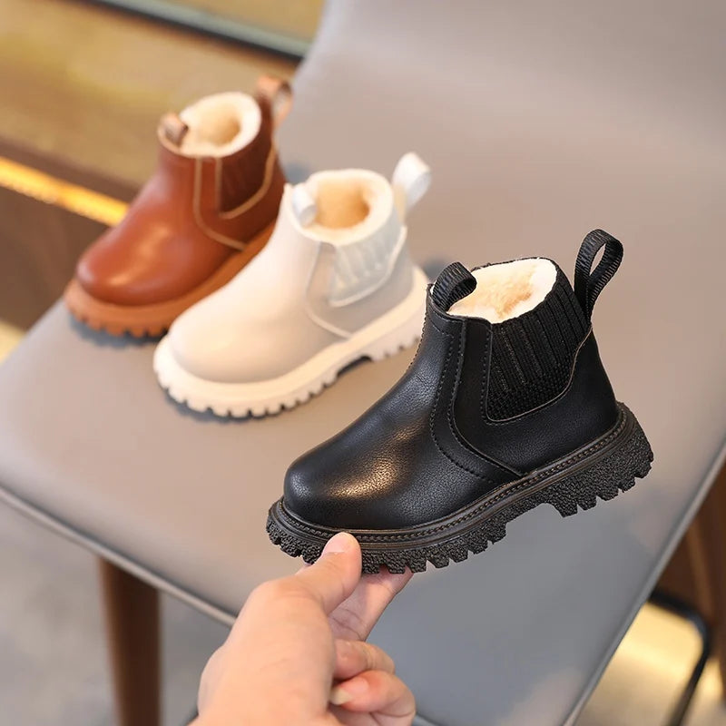 Baby Kids Short Boots Super Warm Girls Boys Shoes PU Leather Children Boots Fashion Toddler Boots Kids Snow Shoes-Dollar Bargains Online Shopping Australia