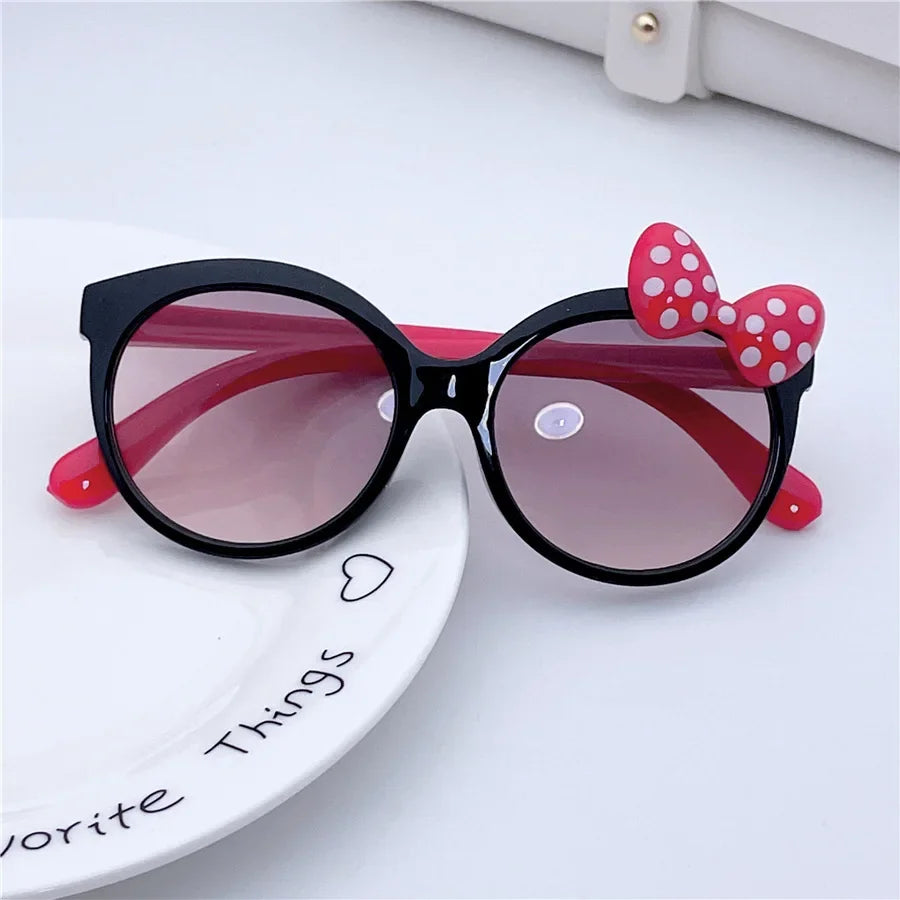 Kids Sunglasses Girls Boys Shiny Bowknot Sun Glasses Lovely Cat Children Eyewear Fashion Gradient Eyeglasses UV400-Dollar Bargains Online Shopping Australia