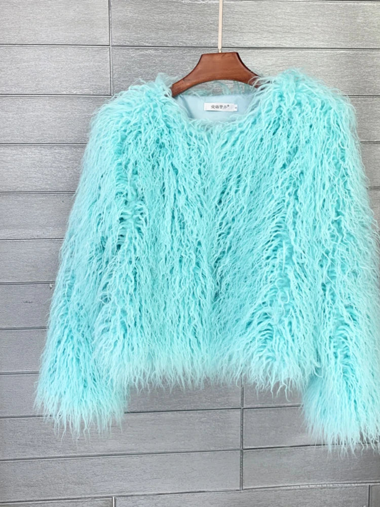 Women Faux Fur Coat Autumn Winter Fluffy Short Coat Faux Fur Jacket-Dollar Bargains Online Shopping Australia