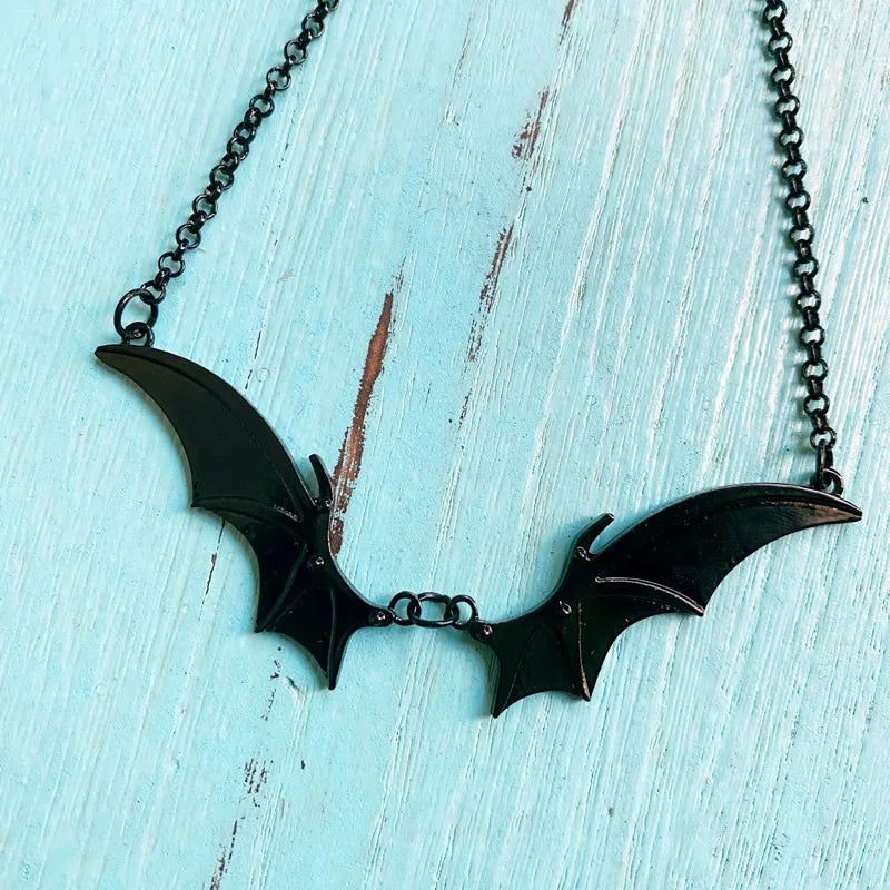 Goth Vampire Vintage Bat Wings Pendant Choker Necklace Christmas Witchy Gift For Women Best Friends New Fashion Jewelry-Dollar Bargains Online Shopping Australia
