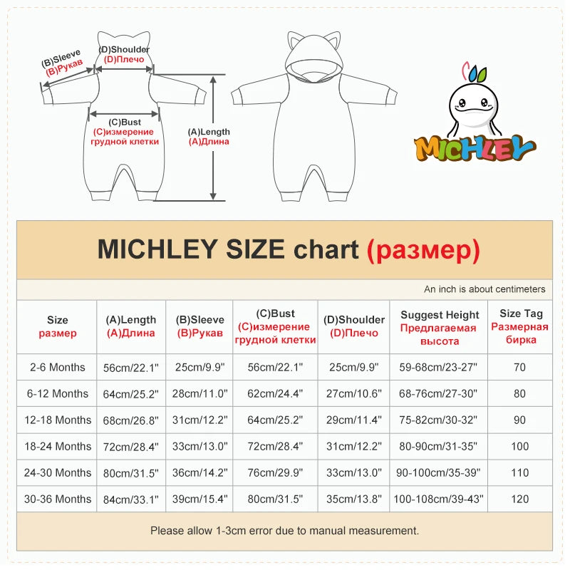 Halloween Baby Rompers Winter Hooded Flannel Toddler Infant Clothes Overall Bodysuits Jumpsuit Costume-Dollar Bargains Online Shopping Australia