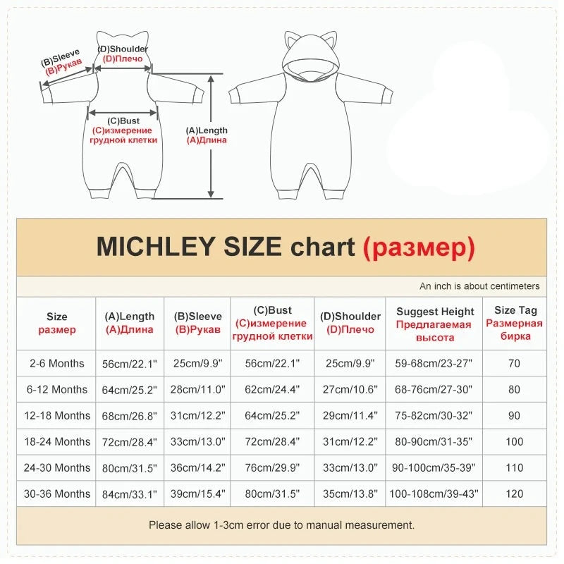 Halloween Baby Rompers Winter Hooded Flannel Toddler Infant Clothes Overall Bodysuits Jumpsuit Costume-Dollar Bargains Online Shopping Australia