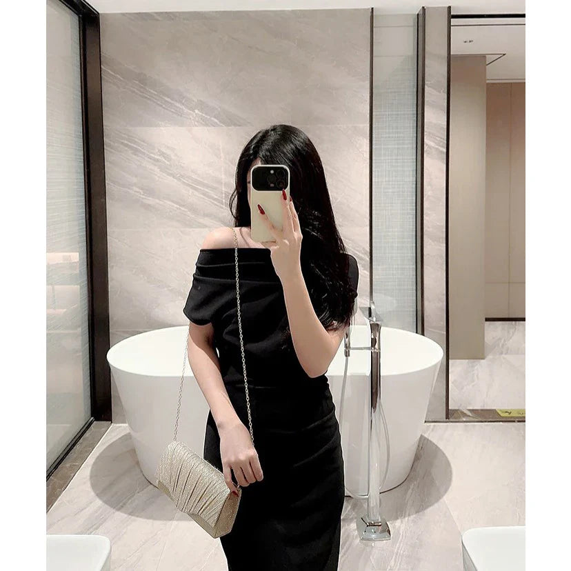 Women Lady Female Silver Evening Dinner Clutch Shiny Elegant Bag Shoulder Bag Handbag Glitter Purse Party Wedding Handheld Bag