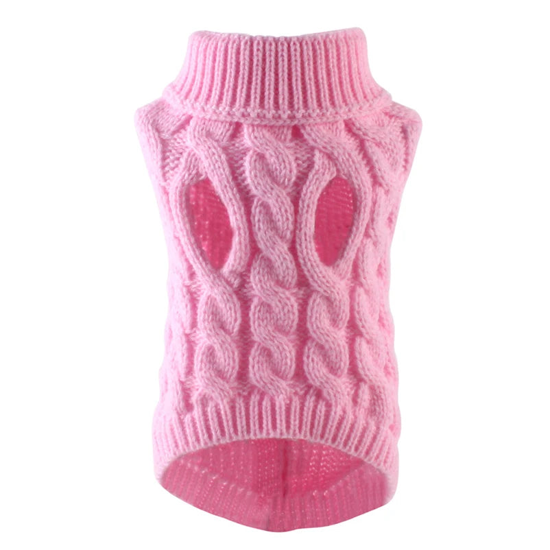 Puppy Dog Sweaters for Small Medium Dogs Cats Clothes Winter Warm Pet Turtleneck Chihuahua Vest Soft Yorkie Coat Teddy Jacket-Dollar Bargains Online Shopping Australia