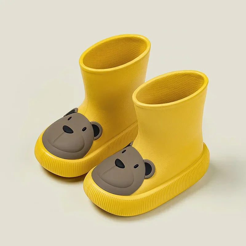 Children Rain Boots Cartoon Rain Shoes Waterproof Boys Girls Non-Slip Rubber Shoes Rabbit Bear Baby Boots-Dollar Bargains Online Shopping Australia