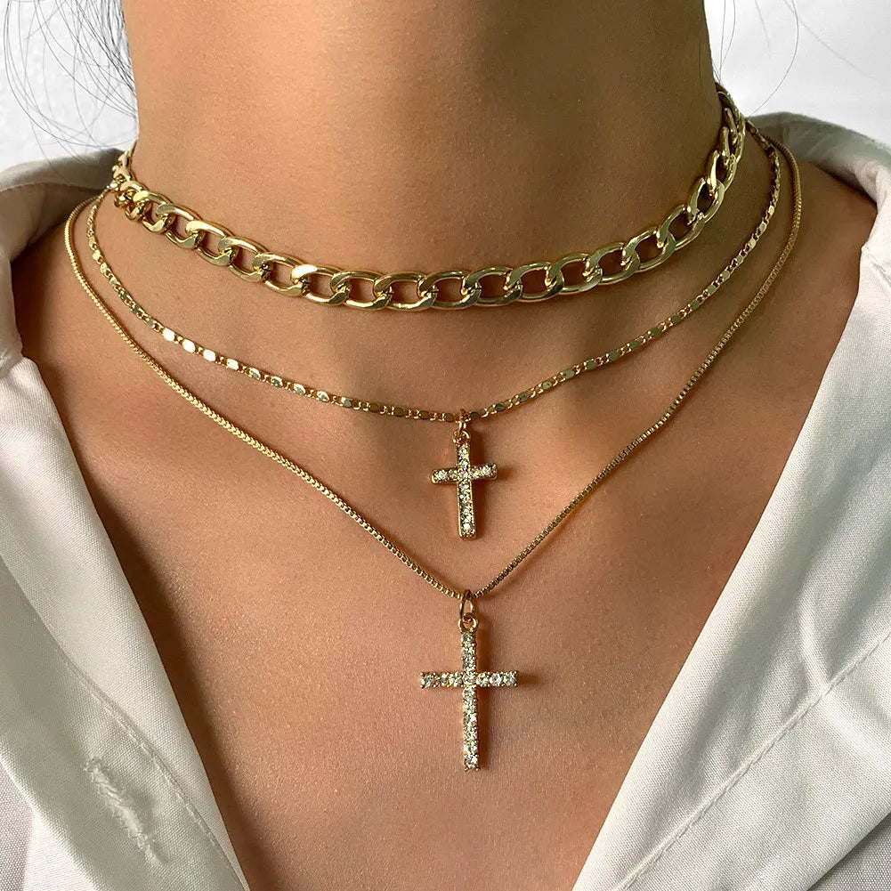 Bohemia Multilayer Crystal Butterfly Pendant Necklaces Women Hollow Heart Choker Necklace Fashion Jewelry Party-Dollar Bargains Online Shopping Australia