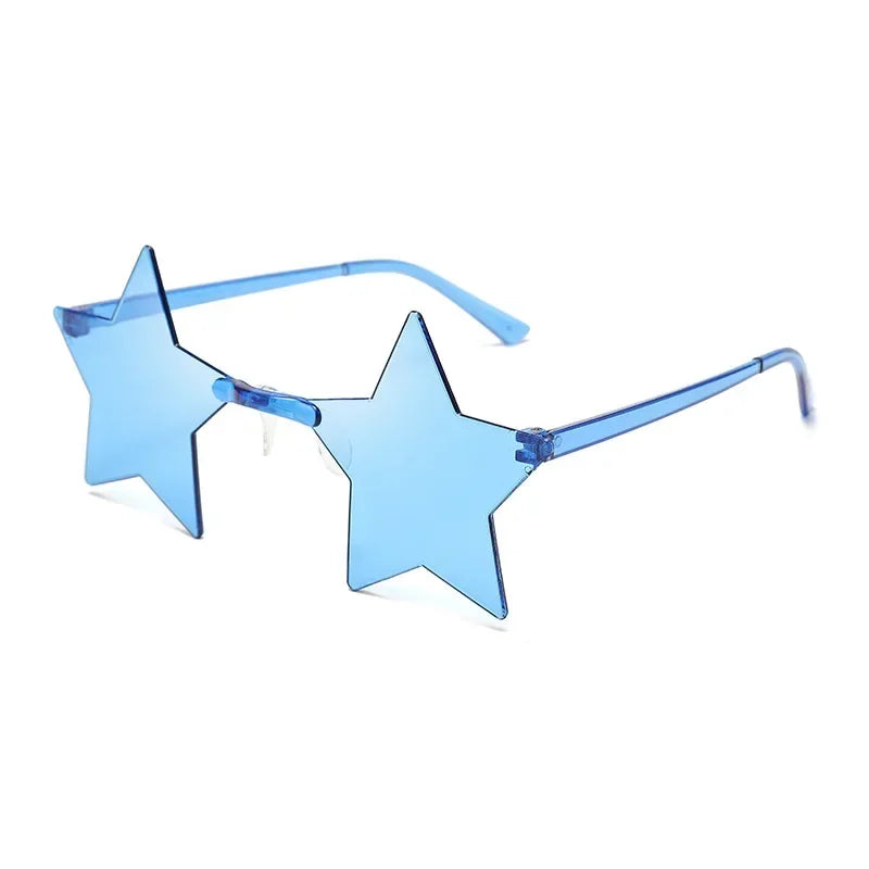 Star Sunglasses Ocean Color Frameless Personality Dazzle Ball Sun Candy Color One Mirror-Dollar Bargains Online Shopping Australia