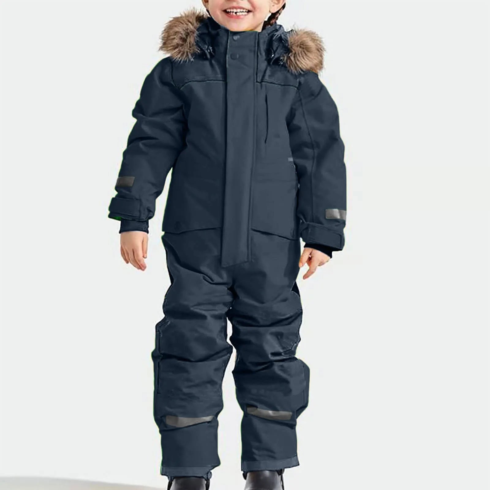 Children Snowsuits Ski Jumpsuit Ski Suit Boys Girls Winter Warm Outdoor Fleece Overalls Windproof Kids Skiing Snowboarding Suit-Dollar Bargains Online Shopping Australia