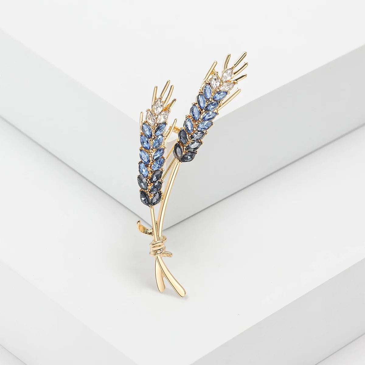 Brooch Men Women Meaningful Wheat Flag Rhinestone Badge Delicate Gift For New Year-Dollar Bargains Online Shopping Australia