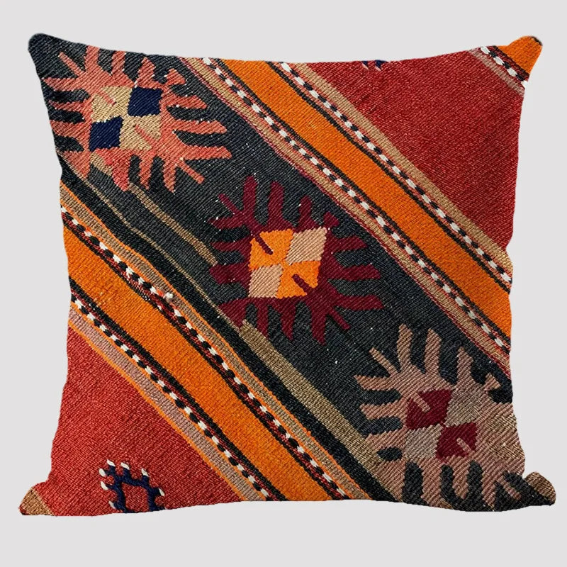 Bohemian Patterns Linen Cushions Case Multicolors Abstract Ethnic Geometry Print Decorative Pillows Case Living Room Sofa Pillow-Dollar Bargains Online Shopping Australia