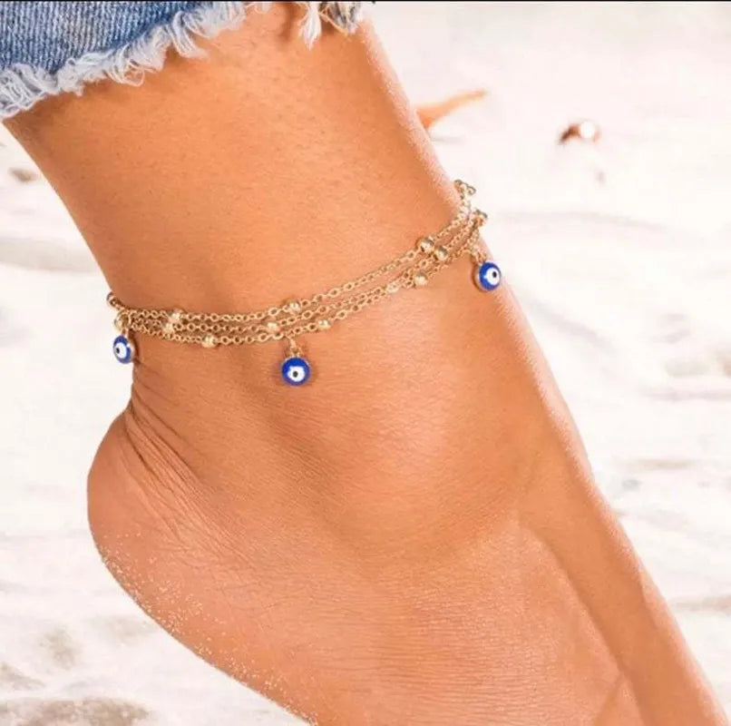 2022 Bohemia Anklets for Women Summer Beach Foot Chains Boho Beads Butterfly Bracelet Charm Anklet Set Ankle Jewelry Accessories-Dollar Bargains Online Shopping Australia