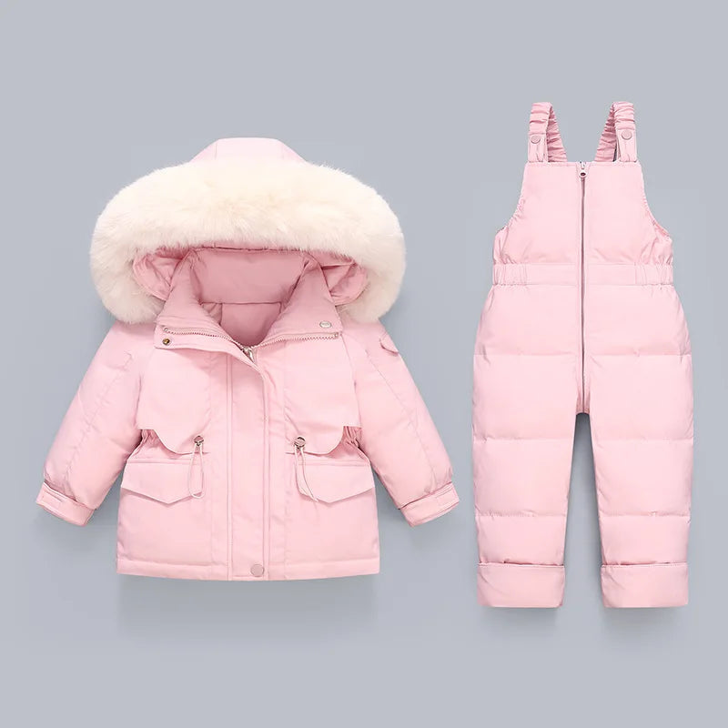 Children Down Coat Jacket+jumpsuit Kids Toddler Girl Boy Clothes Down 2pcs Winter Outfit Suit Warm Baby Overalls Clothing Sets-Dollar Bargains Online Shopping Australia