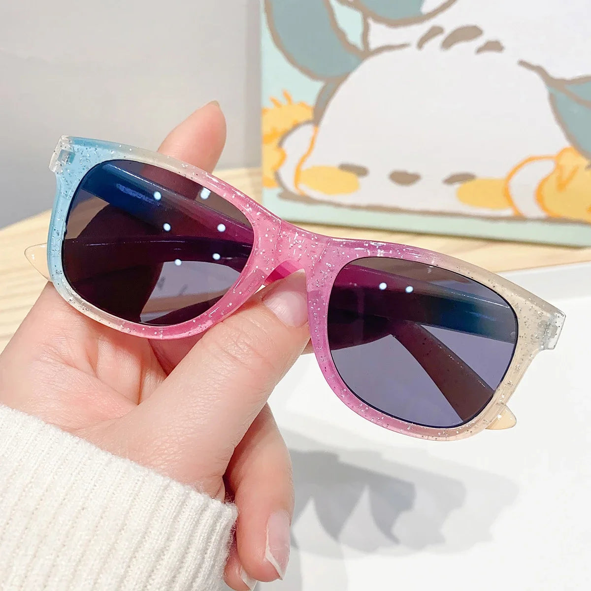 Children's Colorful Shiny Square Sunglasses Girls Cute Sun Glasses Kids Eyewear-Dollar Bargains Online Shopping Australia