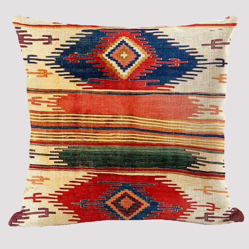 Bohemian Patterns Linen Cushions Case Multicolors Abstract Ethnic Geometry Print Decorative Pillows Case Living Room Sofa Pillow-Dollar Bargains Online Shopping Australia