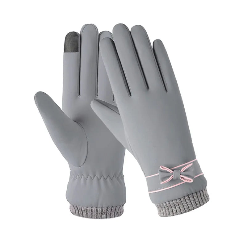 Winter Women Gloves Hand Warmer Thermal Fleece Lined Guantes Full Finger Ladies Mitten Touchscreen Waterproof Bike Cycling Glove-Dollar Bargains Online Shopping Australia