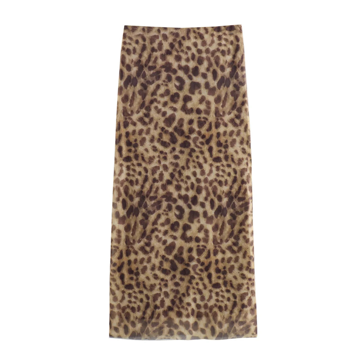 Women Leopard Tulle Midi Skirt High Waist Elasticated Waistband Long Skirts Streetwear-Dollar Bargains Online Shopping Australia
