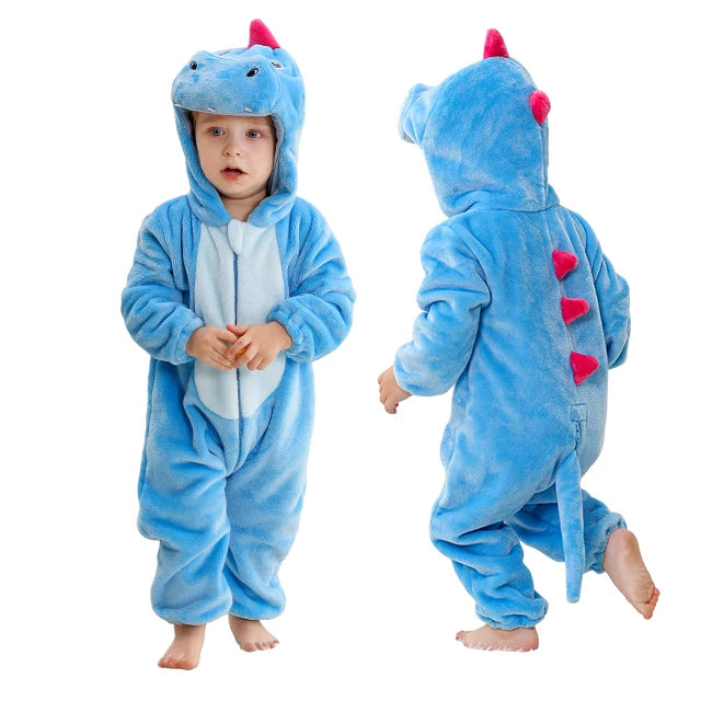 Halloween Baby Rompers Winter Hooded Flannel Toddler Infant Clothes Overall Bodysuits Jumpsuit Costume-Dollar Bargains Online Shopping Australia