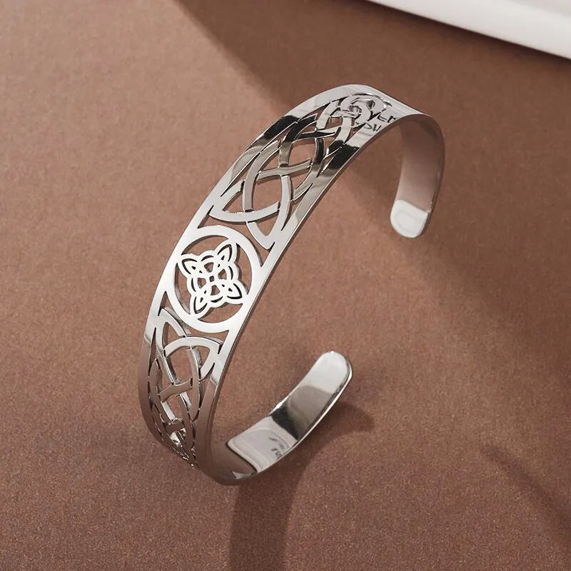 Witch Knot Necklace Stainless Steel Magic Knot Pagan Witchcraft Symbols Pendant Celtic Knot Necklace Jewelry Gifts for Women-Dollar Bargains Online Shopping Australia