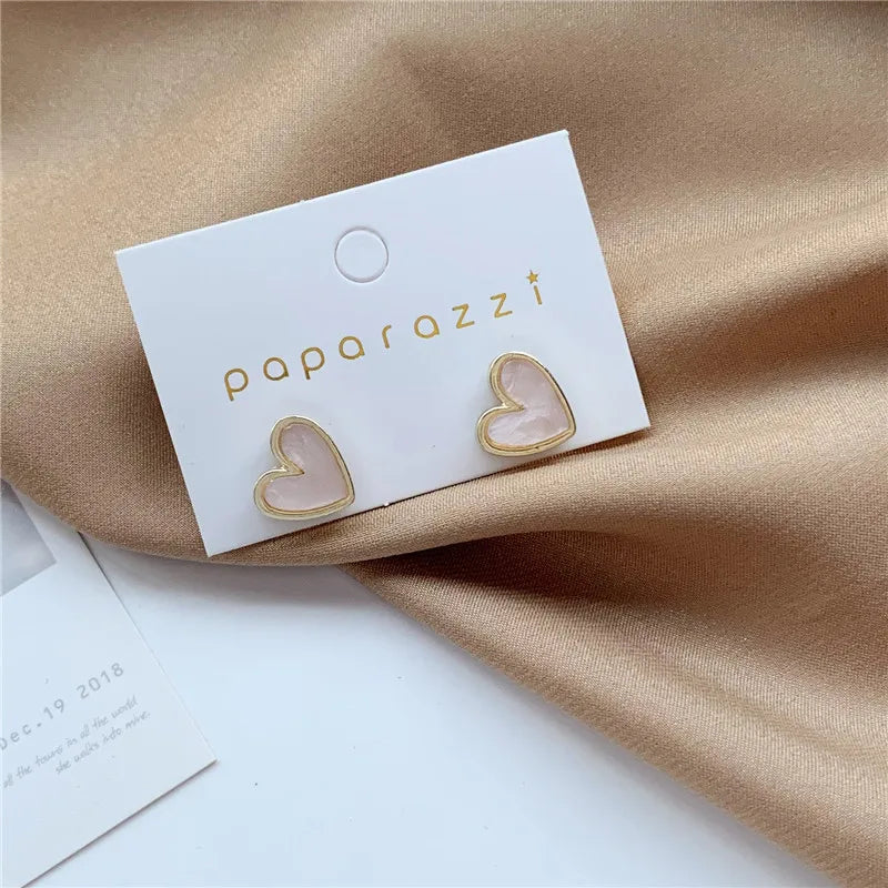 Red Heart Stud Earring Women Metal Gold Color Eye Heart Lips Wedding Statement Earrings Fashion Party Jewelry-Dollar Bargains Online Shopping Australia