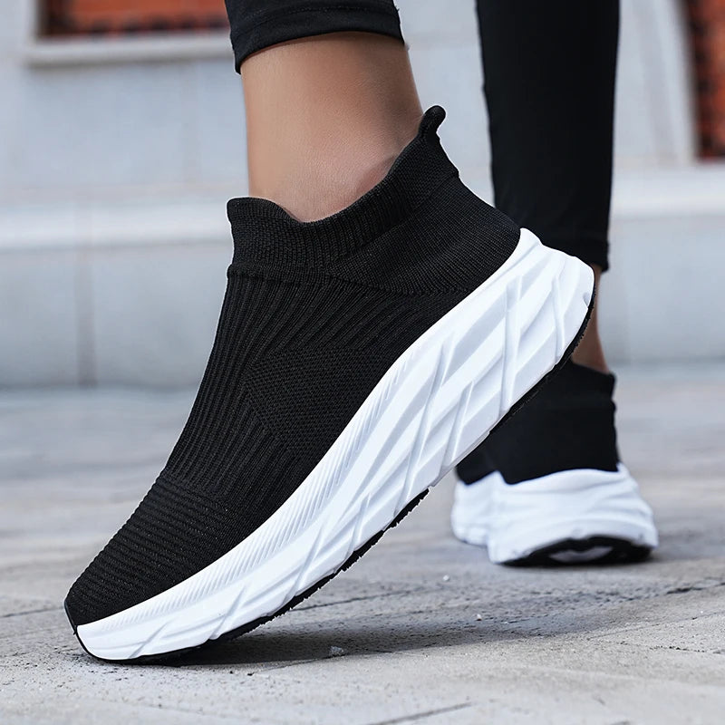 Women Sock Shoes Flannel Socks Sneakers Women Spring Autumn Platform Shoes-Dollar Bargains Online Shopping Australia