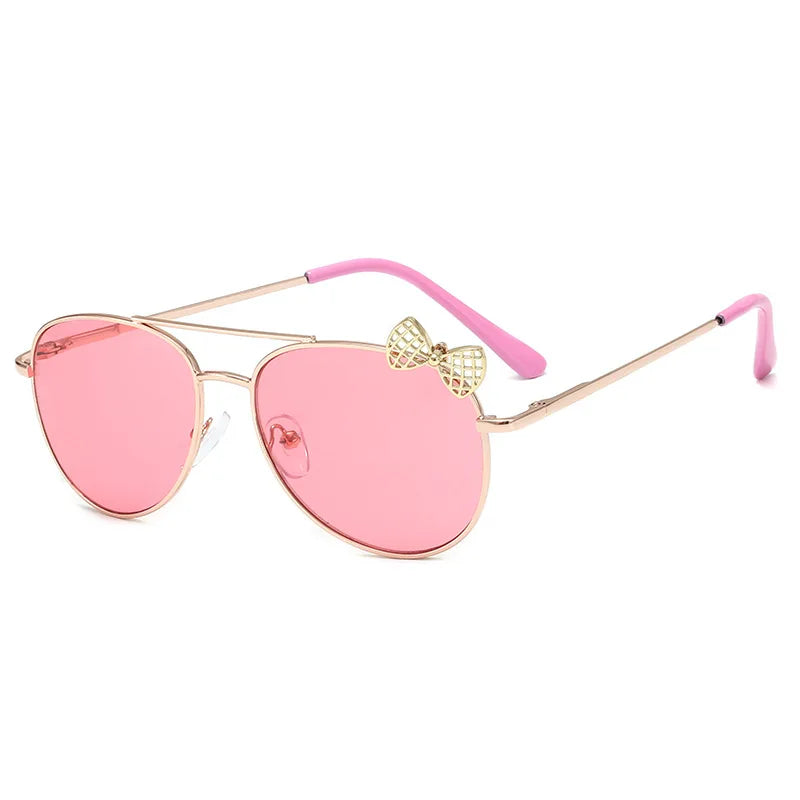 Kids Cute Sunglasses Metal Frame Children Sun Glasses Fashion Girls Outdoor Cycling Goggles Party Eyewear Photography Supplies-Dollar Bargains Online Shopping Australia