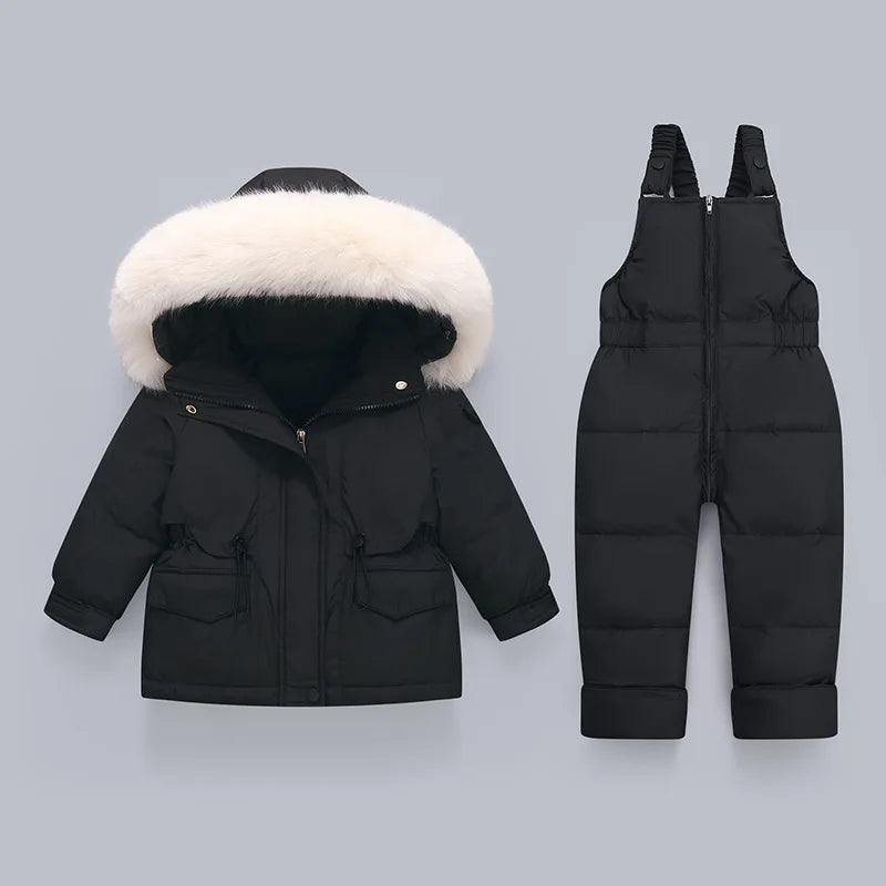 Children Down Coat Jacket+jumpsuit Kids Toddler Girl Boy Clothes Down 2pcs Winter Outfit Suit Warm Baby Overalls Clothing Sets-Dollar Bargains Online Shopping Australia