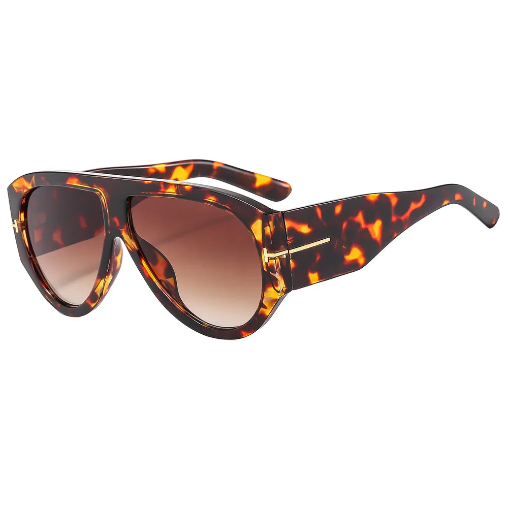 Retro Pilot Luxury Brand Sunglasses For Women Men Green Leopard Frame Female Sun Glasses Ins Trending Shades UV400 Eyeglasses-Dollar Bargains Online Shopping Australia