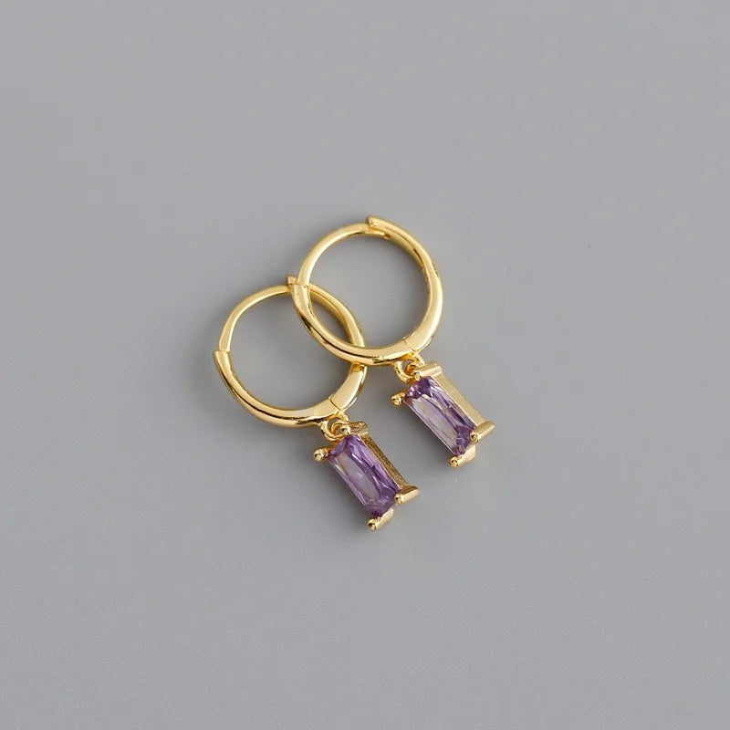 2PC Stainless Steel Little Huggies Hoop Earrings For Women Tiny Crystal Zirconia Pendant Cartilage Earrings Piercing Jewelry-Dollar Bargains Online Shopping Australia