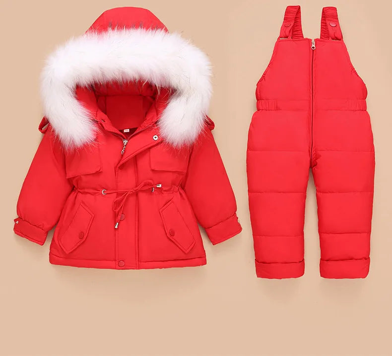 Children Down Coat Jacket+jumpsuit Kids Toddler Girl Boy Clothes Down 2pcs Winter Outfit Suit Warm Baby Overalls Clothing Sets-Dollar Bargains Online Shopping Australia