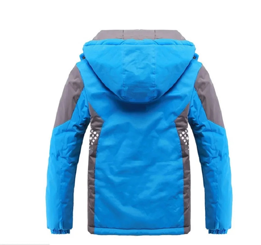 Waterproof Girls Boys Rain Jacket Patchwork Print Kids Outfits Fleece Child Coat Children Outerwear-Dollar Bargains Online Shopping Australia