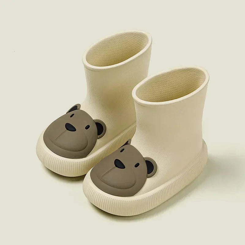 Children Rain Boots Cartoon Rain Shoes Waterproof Boys Girls Non-Slip Rubber Shoes Rabbit Bear Baby Boots-Dollar Bargains Online Shopping Australia