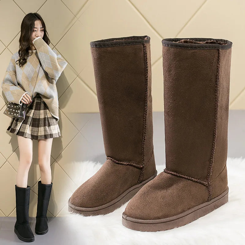 Women Classic Ladies Girls Winter Snow Boots Waterproof Warm Knee High Winter-Dollar Bargains Online Shopping Australia