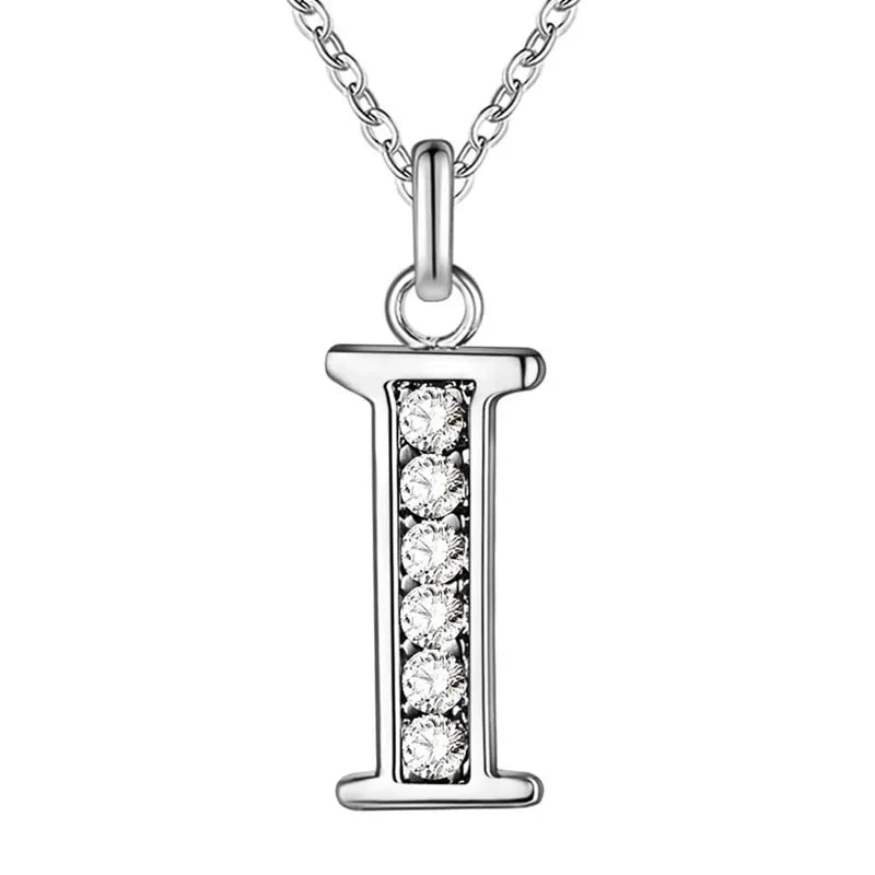 26 Letter A-Z Silver Plated Necklace Color Jewelry Pendant Metal Stamp-Dollar Bargains Online Shopping Australia