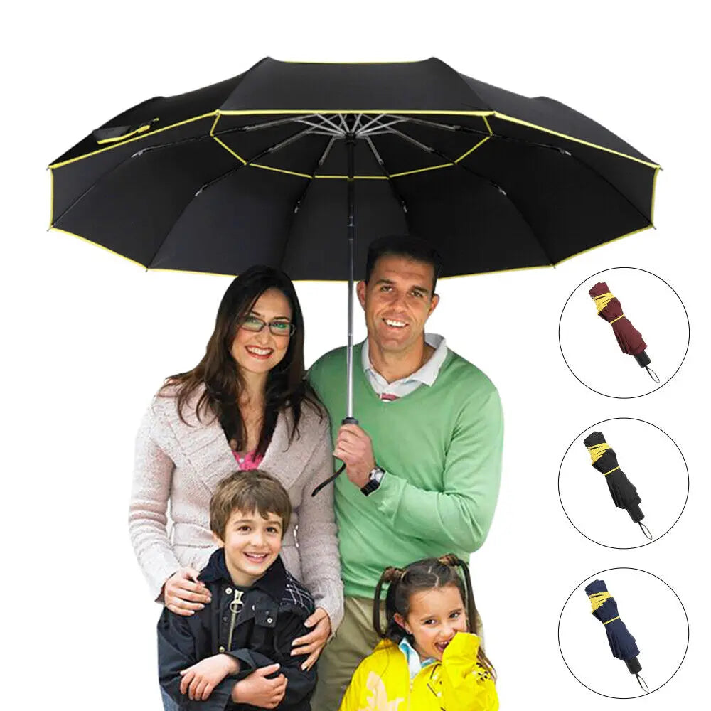 Extra Large Double Layer Edge Windproof Large Compact Umbrella with Double Eaves for Breathable and Windproof-Dollar Bargains Online Shopping Australia