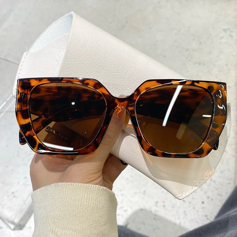 Vintage Brand Designer Polygon Sunglasses Women For Men Fashion Sun Glasses Trendy Punk Ladies Orange Big Shades-Dollar Bargains Online Shopping Australia