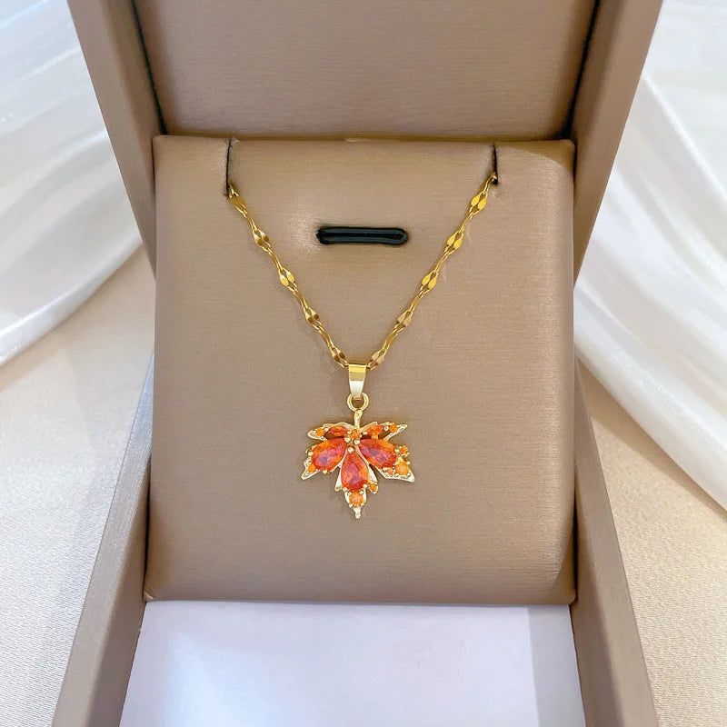 Design Heart Flower Zircon Pendant Necklace for Women Girls Elegant Luxury Jewelry-Dollar Bargains Online Shopping Australia