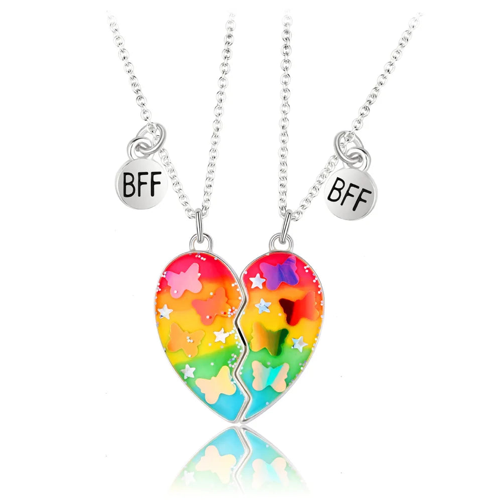 Best Friend Necklace 2-Piece Pendant Necklace Good Friend Forever Necklace Choker Friendship BFF Men And Women Jewelry Gift-Dollar Bargains Online Shopping Australia