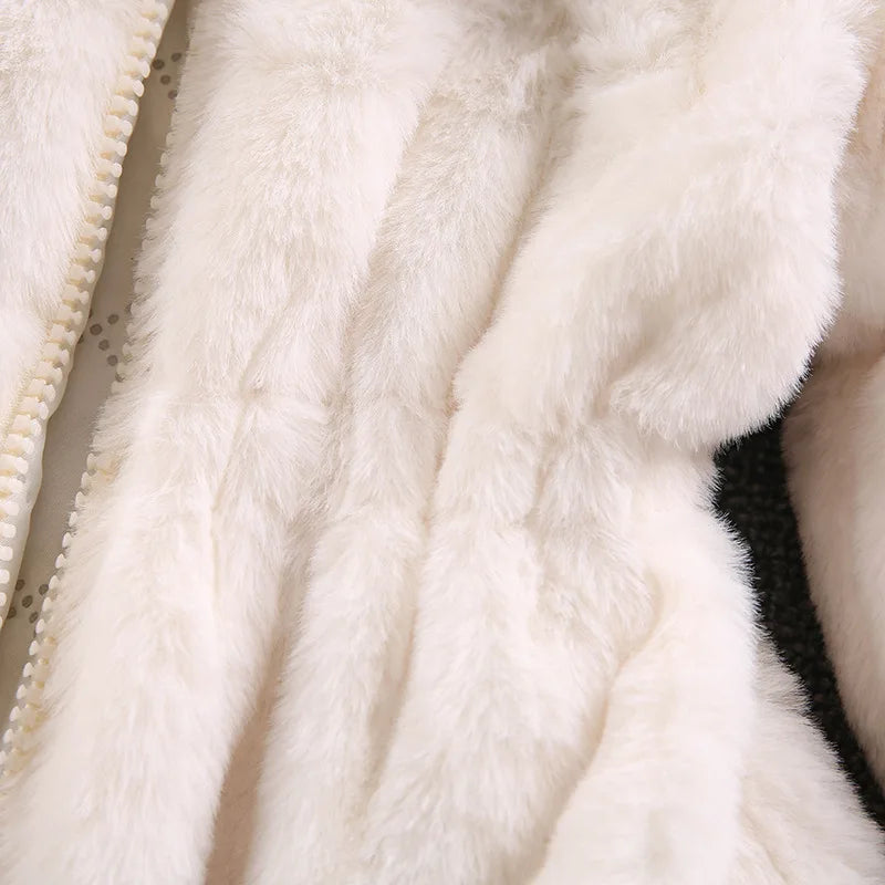Baby Girls Jacket Warm Faux Fur Coat For Girls Christmas Princess Plush Children Clothing-Dollar Bargains Online Shopping Australia