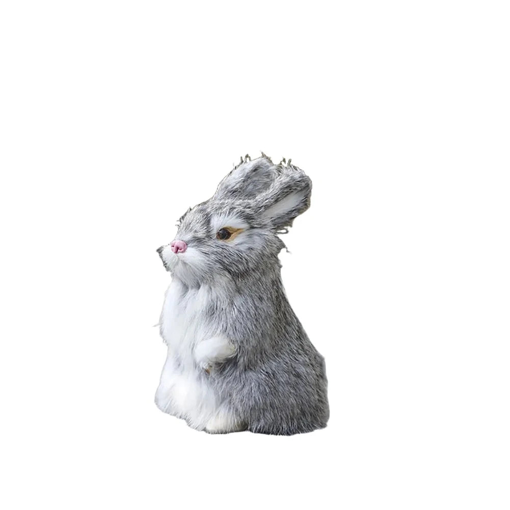 Simulation Rabbit Owl Cat Fox Ornament Furs Squatting Model Home Decoration Animal World with Static Action Figures Gift for Kid-Dollar Bargains Online Shopping Australia