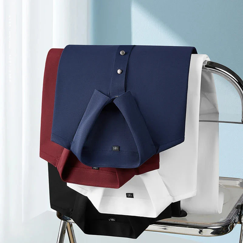 Men Polo Shirt Short Sleeve Summer Cool Thin Breathable Loose Fashion Male Soft