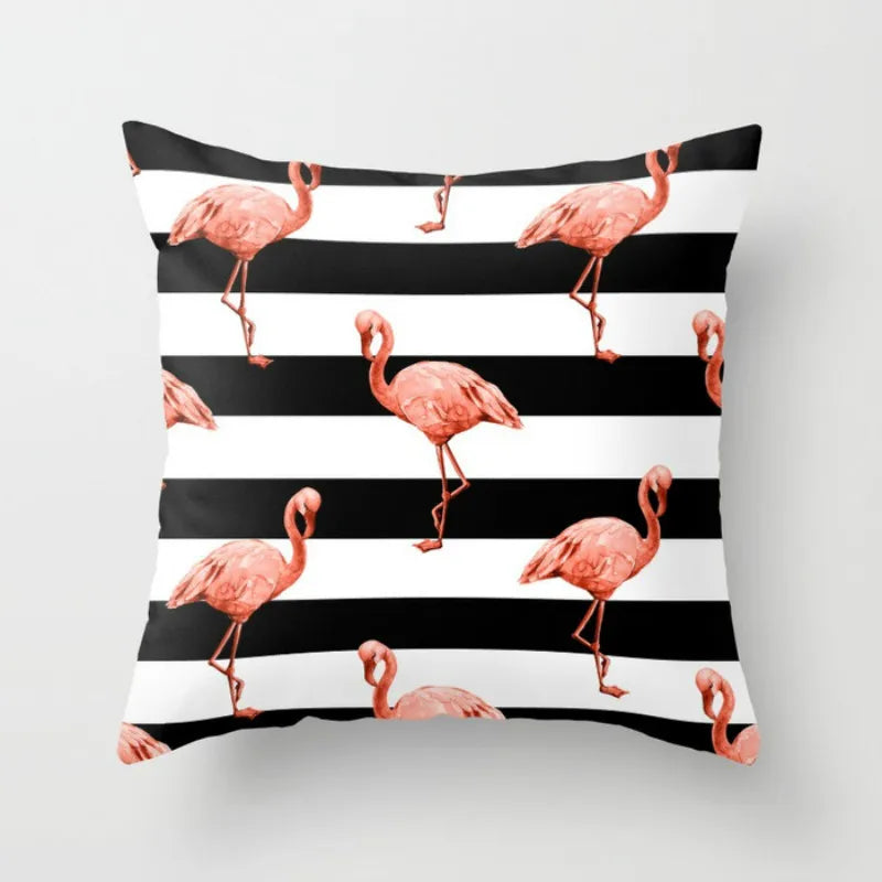 Pink Pillow Flamingo Backrest Headboard Decorative Cushion Nordic Style Office Nap Pillow Car Lumber Pad cute pillow removable