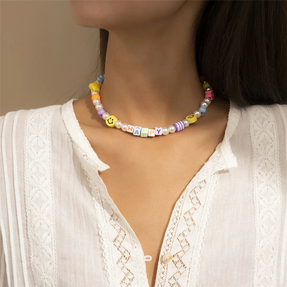 Boho Choker Simple Vintage Red Heart Shape Necklace For Women Fashion Collar Beads Jewelry Party Gift-Dollar Bargains Online Shopping Australia